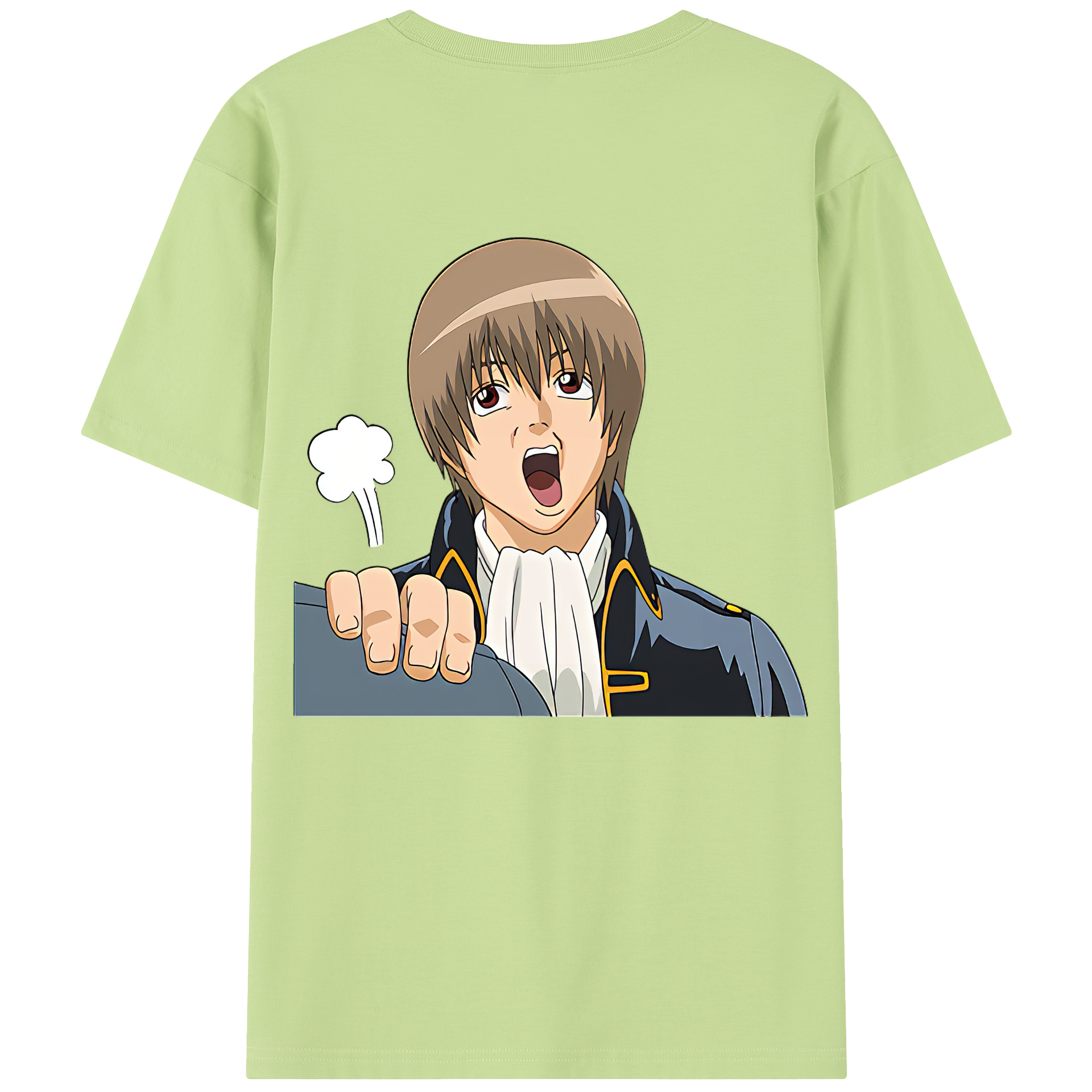 （画像用） ぎんたま 坂田銀時（さかたぎんとき） 神楽 志村新八（しむら しんぱち） GINTAMA Sakata Gintoki Kagura Shimura Shinpachi 綿100％半袖Tシャツ（背面プリント）